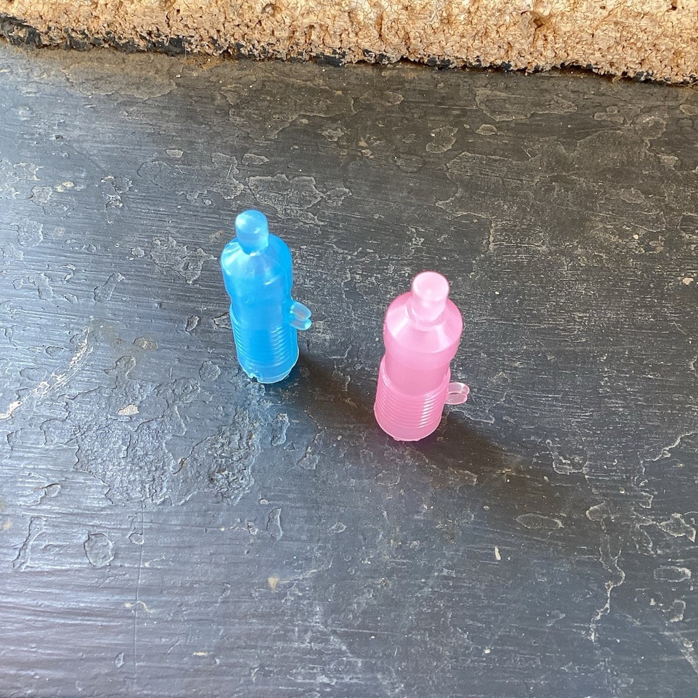 Barbie Pink & Blue Water Bottle Replacement Accessories Mini Toys